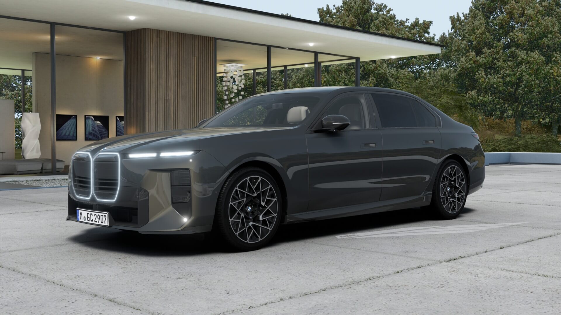 BMW 740 xDrive Sedan, culoare gri dravit